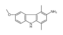 6-methoxy-1,4-dimethyl-9H-carbazol-3-amine结构式