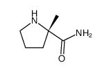 (S)-2-甲基吡咯烷-2-甲酰胺结构式
