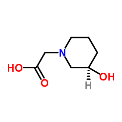 [(3R)-3-Hydroxy-1-piperidinyl]acetic acid Structure