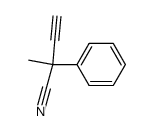 2-methyl-2-phenyl-3-butynenitrile结构式