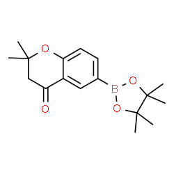 2,2-二甲基-6-(4,4,5,5-四甲基-1,3,2-二氧杂环戊烷-2-基)色满-4-酮结构式