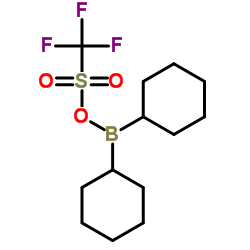 双环己基(三氟甲烷磺酰氧基)硼烷结构式