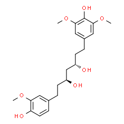 3,5-dihydroxy-1-(4'-hydroxy-3',5'-dimethoxyphenyl)-7-(4''-hydroxy-3''-methoxyphenyl)heptane Structure