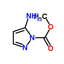 5-氨基-1H-吡唑-1-羧酸甲酯结构式