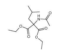 acetylamino-isobutyl-malonic acid diethyl ester结构式