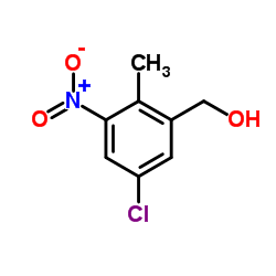 (5-氯-2-甲基-3-硝基苯基)甲醇结构式