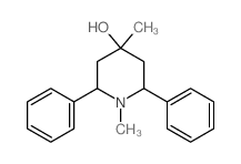 1,4-dimethyl-2,6-diphenyl-piperidin-4-ol结构式