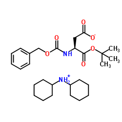 N-Cbz-L-Aspartic-alpha-tert-butyl ester dicyclohexylamine salt Structure