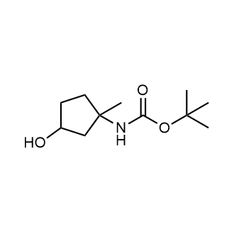 N-(3-羟基-1-甲基环戊基)氨基甲酸叔丁酯结构式