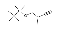 (S)-3-tert-butyl dimethyl(2-methylbut-3-ynyloxyl)silane结构式