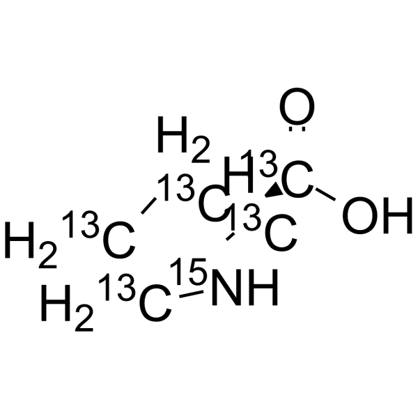 L-脯氨酸 15N结构式