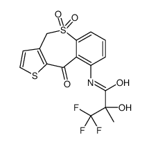 (2S)-3,3,3-trifluoro-2-hydroxy-2-methyl-N-(5,5,10-trioxo-4H-thieno[3,2-c][1]benzothiepin-9-yl)propanamide Structure