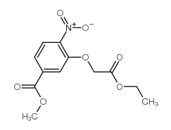 3-(2-乙氧基-2-氧代乙氧基)-4-硝基苯甲酸甲酯结构式