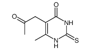 6-methyl-5-(2-oxo-propyl)-2-thioxo-2,3-dihydro-1H-pyrimidin-4-one Structure