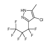 4-chloro-3-(1,1,2,2,3,3,3-heptafluoropropyl)-5-methyl-1H-pyrazole结构式