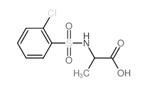 2-([(2-CHLOROPHENYL)SULFONYL]AMINO)PROPANOIC ACID结构式