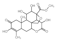 Picras-3-en-21-oic acid,13,20-epoxy-3,11,12,15-tetrahydroxy-2,16-dioxo-, methyl ester, (11b,12a,15b)- Structure