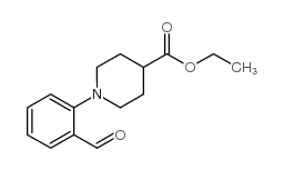 1-(2-甲酰苯基)哌啶-4-羧酸乙酯结构式