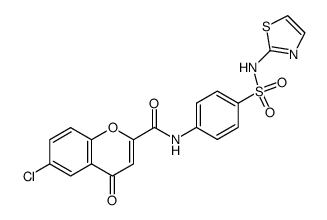 6-chloro-4-oxo-4H-chromene-2-carboxylic acid 4-thiazol-2-ylsulfamoyl-anilide Structure