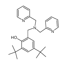 [N-(3,5-di-tert-butyl-2-hydroxybenzyl)-N,N-di-(2-pyridylmethyl)]amine结构式