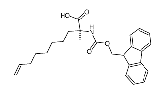 (2S)-2-N-芴甲氧羰基氨基-2-甲基-9-癸烯酸结构式