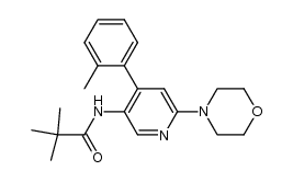 2,2-dimethyl-N-(6-morpholin-4-yl-4-o-tolyl-pyridin-3-yl)-propionamide结构式