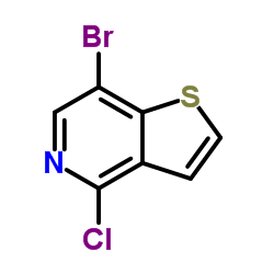 7-溴-4-氯-噻吩并[3,2-c]吡啶结构式