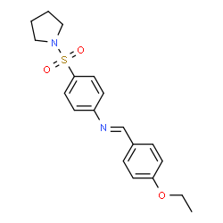 N-(4-ethoxybenzylidene)-4-(1-pyrrolidinylsulfonyl)aniline Structure