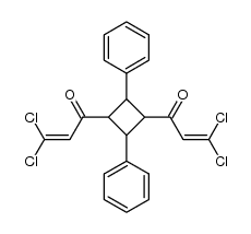 1,3-Bis-(3,3-dichloracryloyl)-2,4-diphenyl-cyclobutan结构式