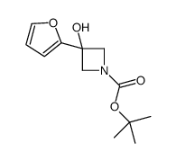 3-FURAN-2-YL-3-HYDROXYAZETIDINE-1-CARBOXYLIC ACID TERT-BUTYL ESTER结构式