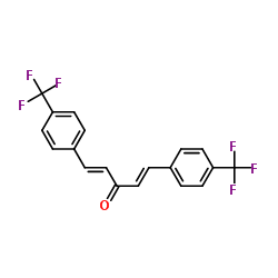 1,5-Bis(4-trifluoromethylphenyl)-penta-1,4-diene-3-one结构式