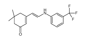 5,5-dimethyl-3-[2-[3-(trifluoromethyl)anilino]ethenyl]cyclohex-2-en-1-one结构式