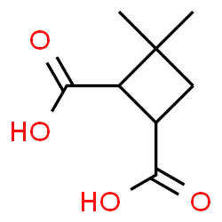 3,3-Dimethyl-1,2-cyclobutanedicarboxylic acid Structure