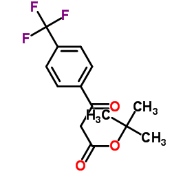 2-Methyl-2-propanyl 3-oxo-3-[4-(trifluoromethyl)phenyl]propanoate结构式