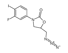 (5R)-5-(azidomethyl)-3-(3-fluoro-4-iodophenyl)-1,3-oxazolidin-2-one结构式