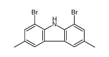 1,8-dibromo-3,6-dimethyl-9H-carbazole结构式