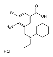 4-amino-3-bromo-5-[[cyclohexyl(ethyl)amino]methyl]benzoic acid,hydrochloride Structure