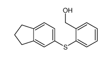 [2-(2,3-dihydro-1H-inden-5-ylsulfanyl)phenyl]methanol结构式