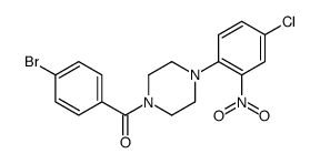 (4-bromophenyl)-[4-(4-chloro-2-nitrophenyl)piperazin-1-yl]methanone结构式