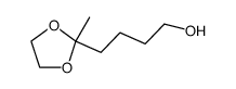 2-Methyl-1,3-dioxolane-2-(1-butanol)结构式