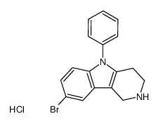 8-Bromo-5-phenyl-2,3,4,5-tetrahydro-1H-pyrido[4,3-b]indole; hydrochloride Structure