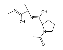 (2S)-1-acetyl-N-[(2S)-1-(methylamino)-1-oxopropan-2-yl]pyrrolidine-2-carboxamide Structure
