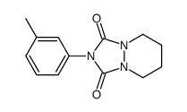 2-(3-methylphenyl)-5,6,7,8-tetrahydro-[1,2,4]triazolo[1,2-a]pyridazine-1,3-dione结构式