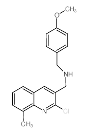 3-Quinolinemethanamine,2-chloro-N-[(4-methoxyphenyl)methyl]-8-methyl-(9CI) picture