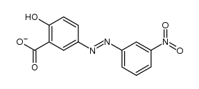 4-(3-nitrophenylazo)-salicylate ion结构式