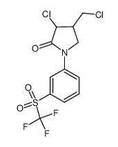 1-m-trifluoromethylsulfonylphenyl-3-chloro-4-chloromethyl-2-pyrrolidone Structure