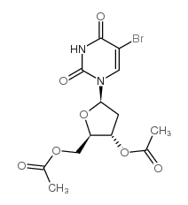 3',5'-二-O-乙酰基-5-溴-2'-脱氧尿苷结构式