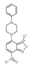 4-NITRO-5-(4-PHENYL-1-PIPERAZINYL)BENZO-FURAZAN OXIDE structure