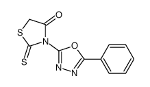 3-(5-phenyl-1,3,4-oxadiazol-2-yl)-2-sulfanylidene-1,3-thiazolidin-4-one Structure