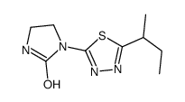 1-(5-butan-2-yl-1,3,4-thiadiazol-2-yl)imidazolidin-2-one结构式